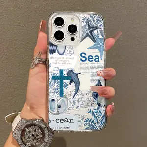 Soft Girl Magnetic Case for iPhone11/12/13/14/15/16/17/promax, Coastal Collage & Bible Verse Lightweight, Drop-Proof, MagSafe Compatible | Perfect for Teen Girls