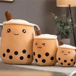 Cute Drink Plush Stuffed Soft Apple Milk Tea Plush Boba Tea Cup Toy Bubble Tea Pillow Cushion Kids Gift 24cm 35cm 50cm 70cm 100cm PP Cotton Filling