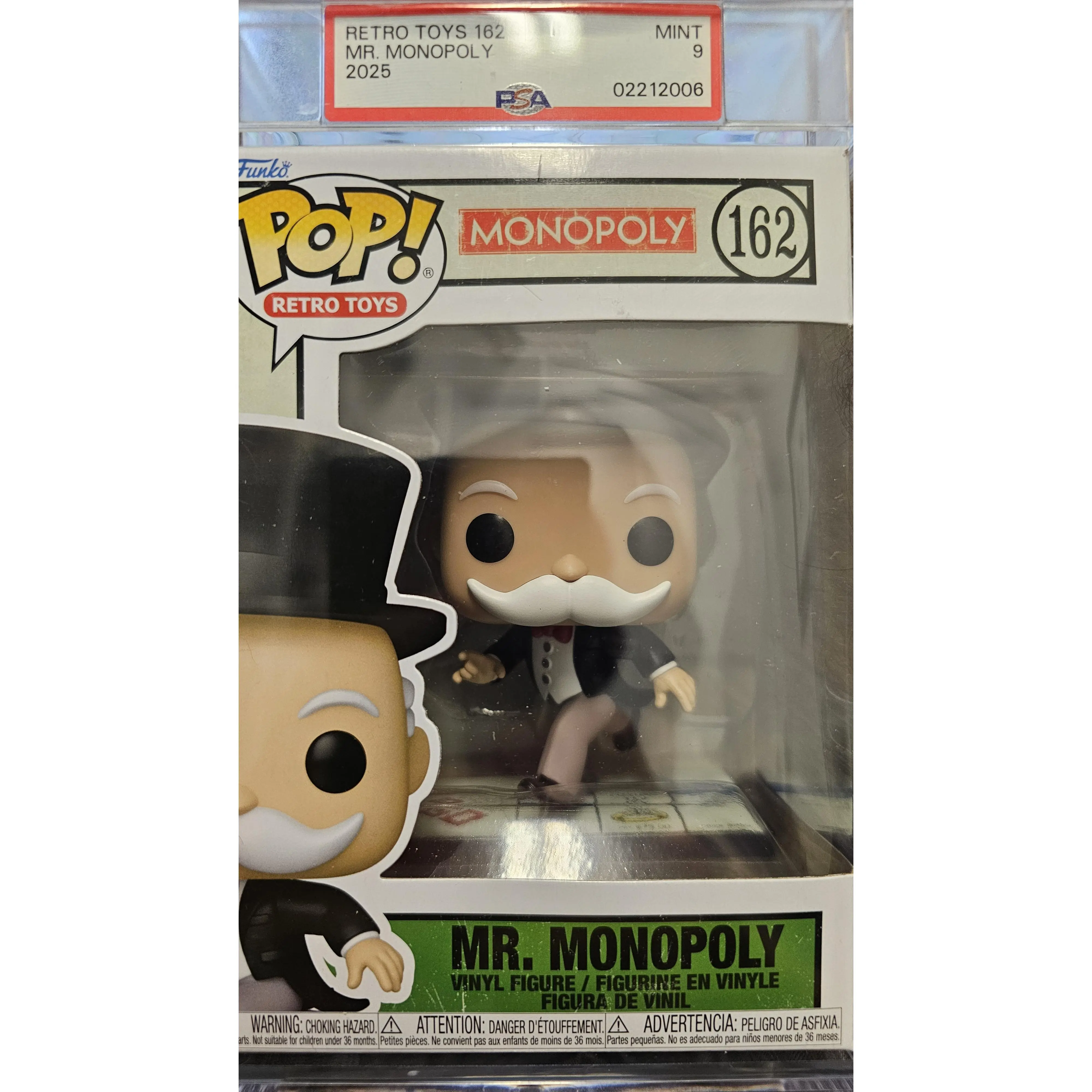 Funko Pop Mr. Monopoly PSA Graded Mint 9 #162