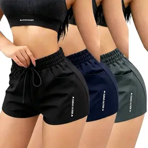 Women’s quick-dry sports shorts with elastic waistband, breathable gym running shorts with side pockets SoftMotion Straight Leg Fitness Pants