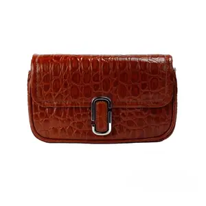 Pre-owned MARC JACOBS Leather Crossbody Bags The Mini Shoulder Women's Spice Brown Embossed Crossbody Women's Bag