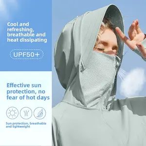 Summer sports outdoor, UV protection, breathable and quick-drying, loose ice silk jacket