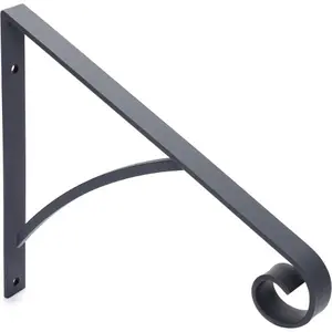 1-2 Steps Wrought Iron Handrail Railings Wall Mounted Handrails Hand Rail Stairs Handrail Railings Post Hail Porch Single Step Art Hand Rails for Outdoor Steps (Gray)