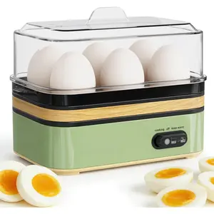 Rapid Egg Cooker Electric 6 Eggs Capacity, Soft, Medium, Hard Boiled, Poacher, Omelet Maker Egg Poacher With Auto Shut-Off,  (Green)