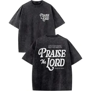 100% Cotton Christian Jesus Shirts For Men Religious Praise The Lord Bible Verse Shirt Oversized Graphic Tees Wash Tshirt- Unisex Women's & Men Campus Daily Wear