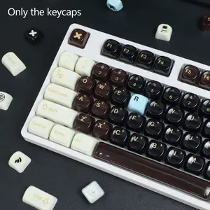 128 Key Ice Sugar Bubble Theme Mirror Surface Pbt Material Hot Sublimation Moa Height Keycaps for 61/87/96/98/104/108 Keyboard Layout