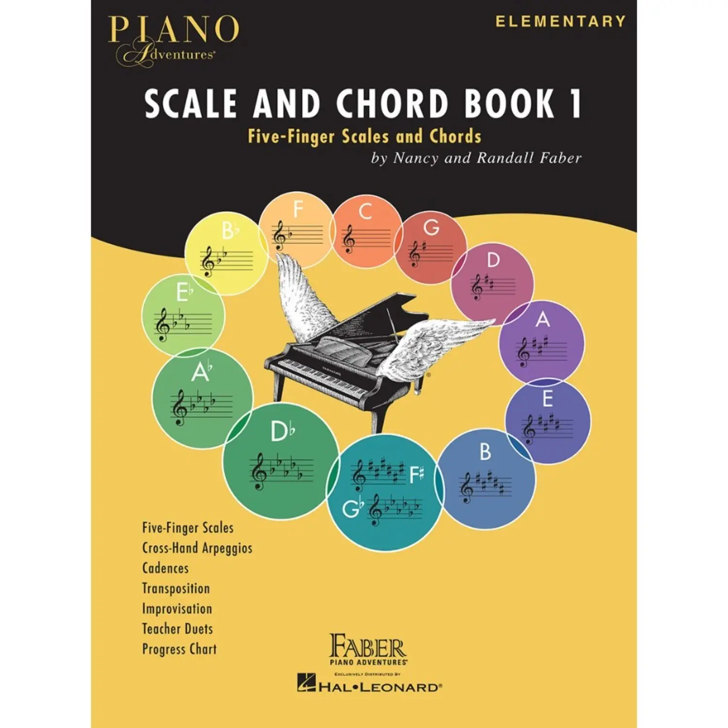 Piano Adventures Scale and Chord Book 1 Workbook, Workbook for Beginners, Five-Finger Scales & Chords, Essential Piano Technique Practice, Early Elementary Students