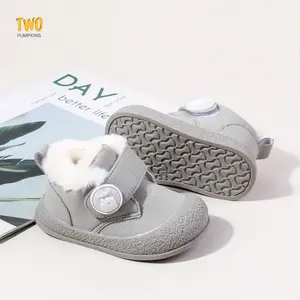 Toddler Snow Boots Cozy Winter Warm Shoes Suede Wide Toe Baby Booties