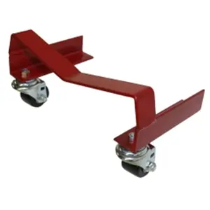 Merrick Heavy Duty Auto Dolly Engine Attachment - Portable Steel Construction, Low Profile, Poly Casters, Self-Centering, V-Shaped Design for Efficient Automotive Transport