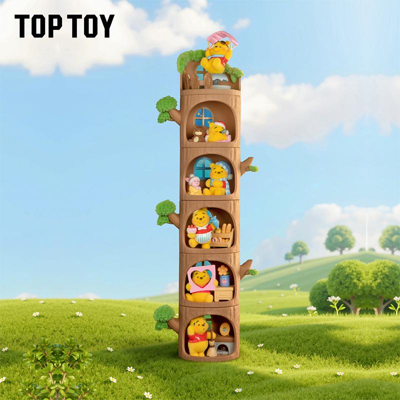 [Valentine's Day Gift]TOPTOY Winnie the Pooh Forest Treehouse Series – Cute Collectible Figure Blind Box, Perfect Christmas Gift for Fans & Kids, Adorable Desk/Shelf Decor with 100 Acre Wood Vibes