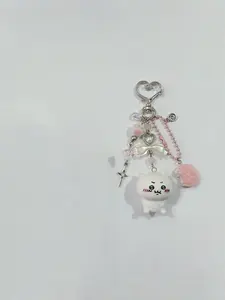 Handmade Cute Bear Doll Keychain, Adorable Handcrafted Key Holder, Perfect Gift for   , Unique Crafted Accessory