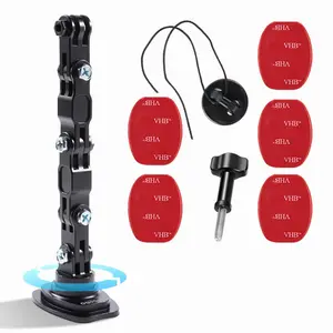 Motorcycle Helmet Chin 360° Rotating Bracket, Metal Holder Mount, For GoPro Hero 12/11/10/9/8/7