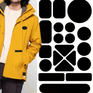 Self adhesive clothing repair patch, an easy-to-use fabric sewing solution suitable for zippers and tears, durable DIY sewing accessories, 1 black sewing patch, hole repair patch, down jacket repair patch, jacket repair patch, tent repair patch, no cuttin