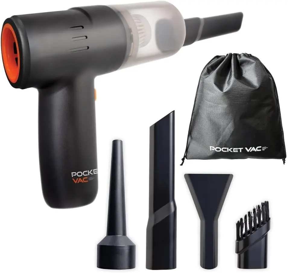 Dual Function Mini Cordless Handheld Vacuum-Blower, Rechargeable Compact Portable Pocket Vac with Reusable HEPA Filter for Car/Home/Kitchen, Home Supplies Organizing Tool, Practical Gift Idea, Mini Size