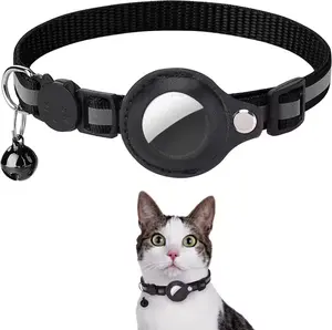 AirTag Pet Collar with Waterproof Holder and Reflective Design