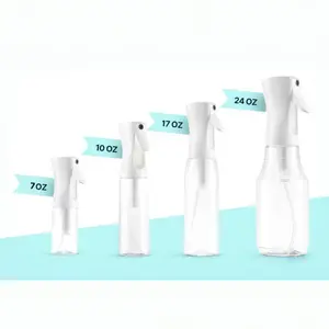 Hydrate & Style Like a Pro! Ultra-Fine Mist Sprayer Bottle  – Perfect for Salon-Grade Hair, Plant Care, Cleaning & Pet Freshening – 4 Sizes: 7oz, 10oz, 17oz, 24oz Household Organiser Tool