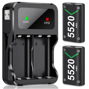 BEBONCOOL 2X5520mWh Xbox Controller Rechargeable Battery Pack For Xbox Series X/S/Xbox One X/Xbox One S
