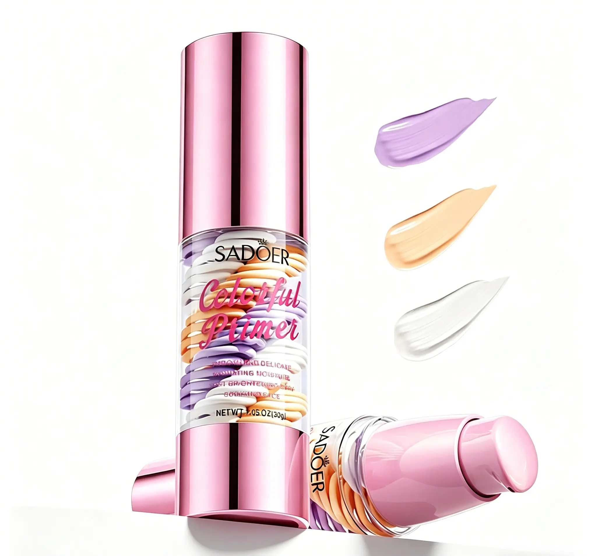 3 In 1 Face Primer, Transparent makeup base, hydrating and smoothing, evens skin tone, blurring effect, sheer natural finish