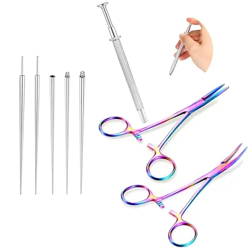 Colorful Forceps+Piercing Tapers+Ball Gr