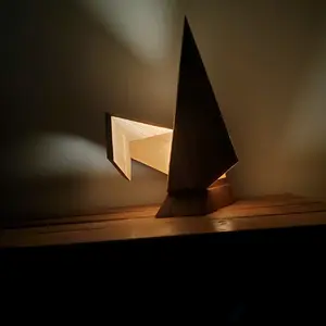 "Kami" by Dead Tree Legacy   a single issue accent lamp, crafted from hand hewn beech