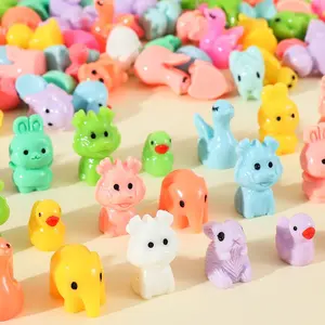 ini Glow in The Dark Resin Animal Figures (50 Pcs Random Color), Luminous Surprise Mystery Bag for Fairy Garden, Dollhouse Decor, DIY Crafts, Birthday Party Favors & Magical Desktop Ornament Statues