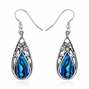 Funky Earrings for Women - Sterling Silver Unique Vintage Beach Earrings - Jewelry Anniversary Birthday Christmas Gifts