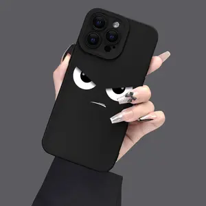 Creative Angry Face Pattern Phone Case, Casing, Shockproof Durable Phone Protective Cover, Protector, Fashion Phone Accessory, Protection Compatible with iPhone 15 14 13 12 11 Series