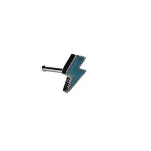 Stainless Steel 22G Straight Backing Lighting Bolt Nose Piercing