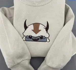 Appa Embroidered Sweatshirt, Avatar The Last Airbender Embroidery Crewneck Sweatshirt, Hoodie