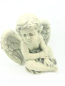 Sitting Cherub Garden Statue 9.5"H