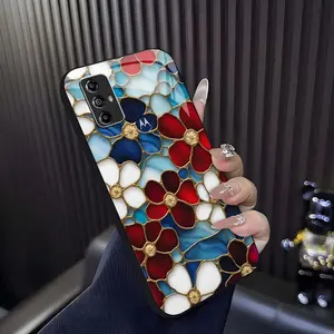 Cottagecore Aesthetic! Handcrafted stained glass floral case for Motorola Moto G Play (2023), vintage art style shockproof cover — 975 outdoorfun