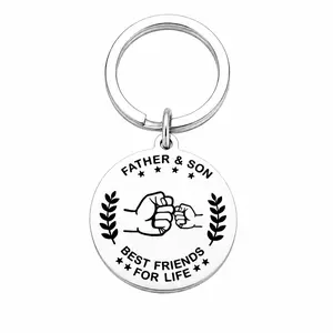 Dad Keychain from Son Funny Papa Key Chains Gifts for Daddy Unique Fathers Day Birthday Christmas Presents