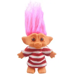 90s Vintage Chromatic Lucky Troll Doll, Collectible Toys for School Projects, Arts and Crafts, Fun Interactive Play, Party Favors, Movie-Inspired Cake Topper