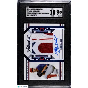2024 Panini Flawless Mick Abel #PPA-MA Prospect Patch Sapphire SGC 9 Auto 10
