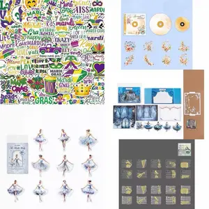 20.0-Sticker and Paper Material Pack for Junk Journaling, Scrapbooking, and Mixed Crafts