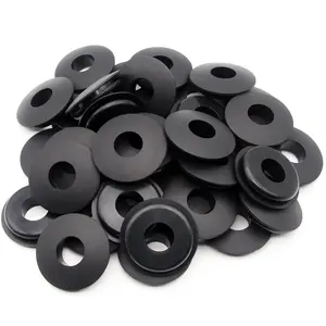 36pcs Black Rubber Glad Hand Seals Elastic Grommets Round Gasket Washers for Semi Trucks Trailers Tractors Parts Number 10028