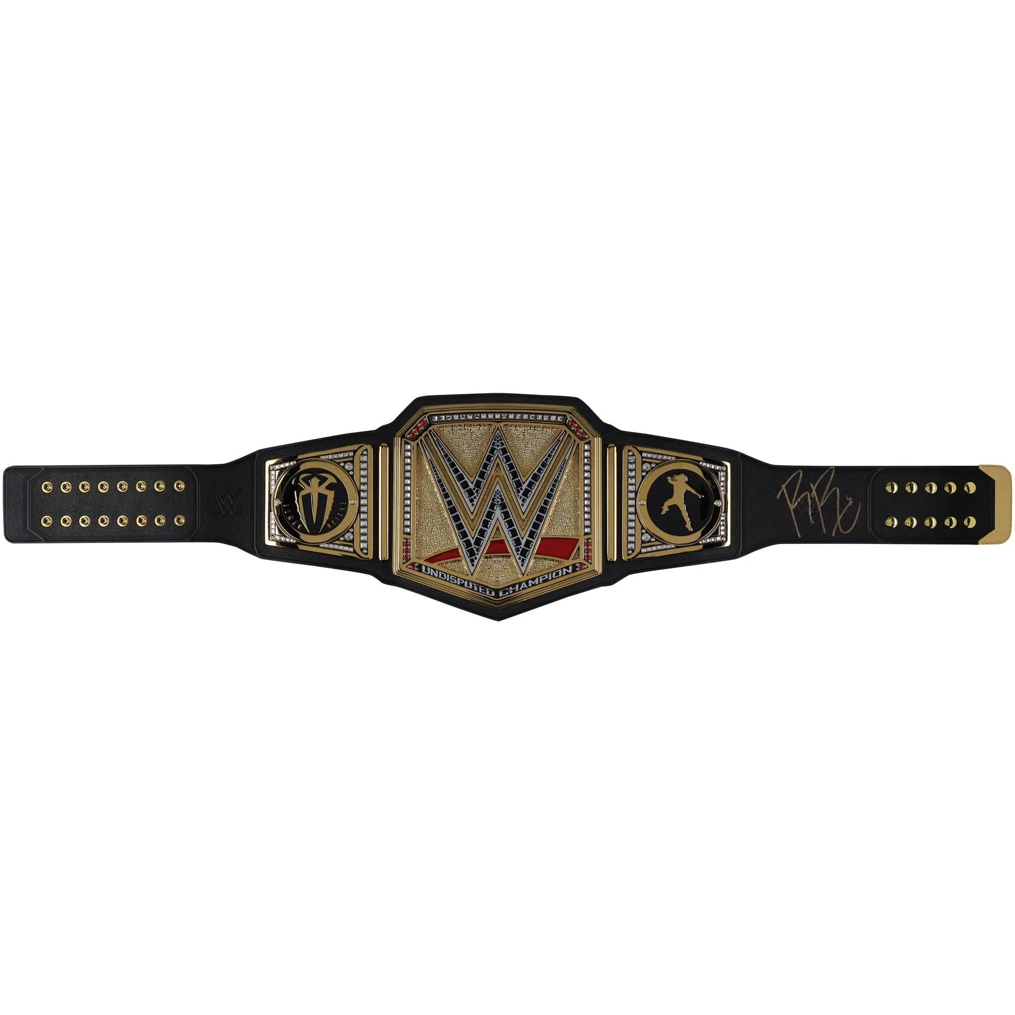 Roman Reigns WWE Autogrpahed WWE Universal Championship Replica Title Belt with Talent Side Plates - Fanatics Authentic Certified