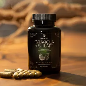 AGRAVITAE Graviola + Shilajit Supplement - Ultra Premium Superfood with Organic Trace Minerals & Fulvic Acid - 60 Capsules