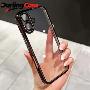 Darlingcase New Electroplated Clear Case for iPhone 17 / 17 Pro Max Integrated Dustproof Mesh Full Cover Protective Shell