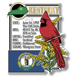 Kentucky State Montage Magnet by Classic Magnets, 2.9" x 3.2"