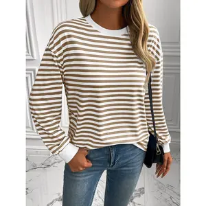 Ivy Lane Striped Round Neck Long Sleeve Sweatshirt