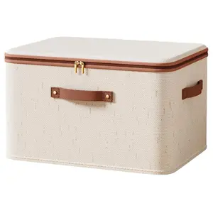 Large Capacity Foldable Storage Box, Size 19.29x14.57x12.2 Inches, Portable Bedroom Organizer, Durable Storage Organizer, Space Saving Bedding & Textiles Holder, Collapsible Storage Box, Folding Storage Boxes