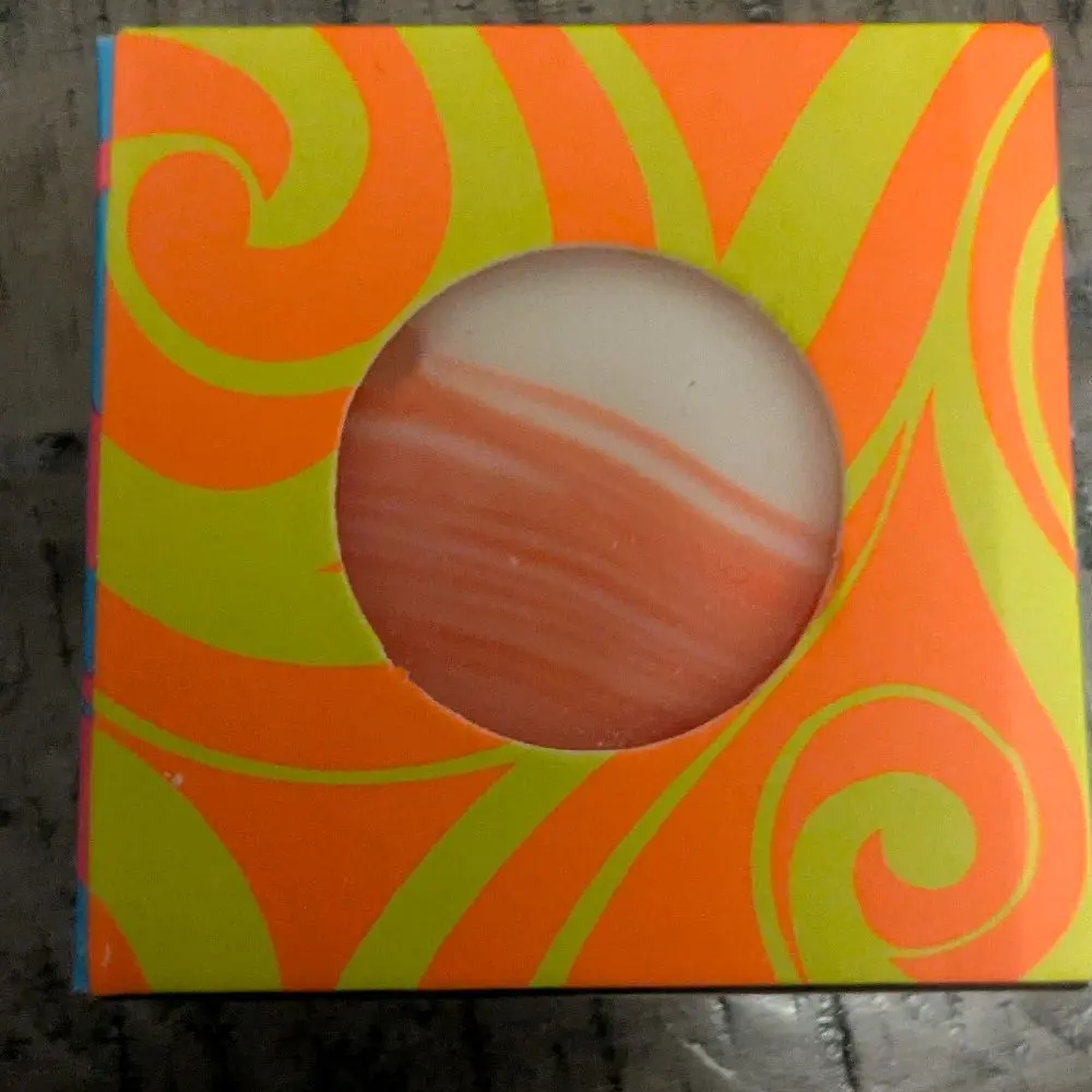 Mini Orange Marbled Stress Relief Squish Ball