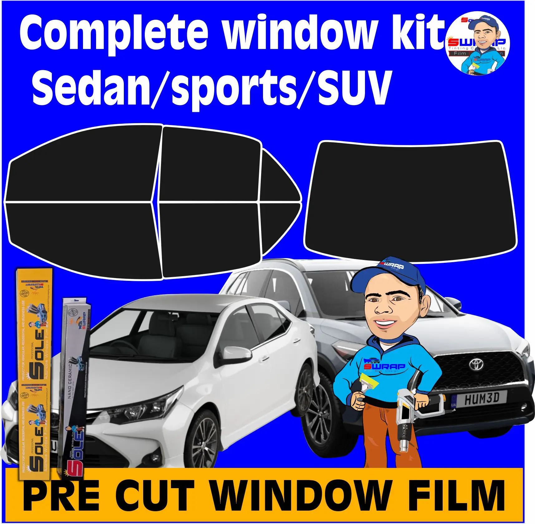SUV SEDAN SPORT Pre-cut/Nano carbon Complete Kit SUV SEDAN SPORT Pre-cut/Nano carbon Complete Kit