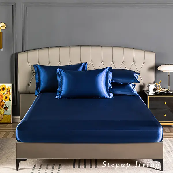 Satin Sheets, Silky Fitted Sheet,Pillowcase Without Pillow Filler,2/3 Counts set, Smooth Bed Sheets with Deep Pockets, Sheet Set for Home,Hotel