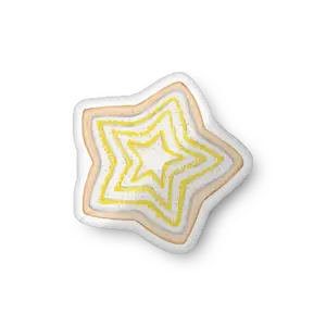 Sugar Cookie Yellow Striped Star Pillow