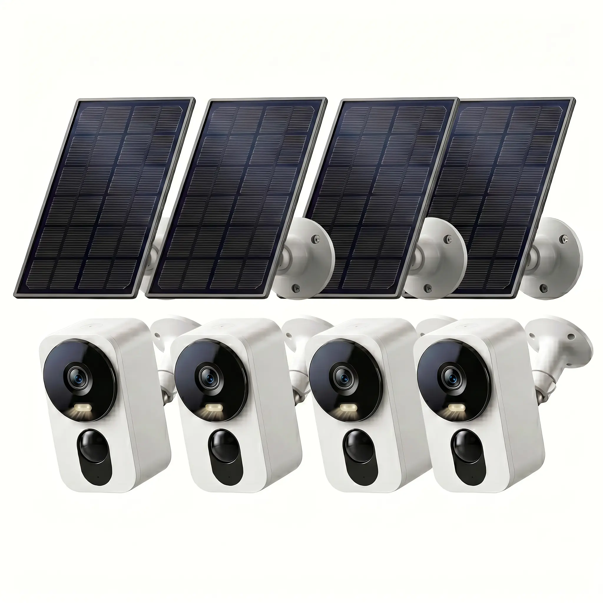 1/2/3/4Pack Outdoor Security Camera: 2.5K HD Camera with Color Night Vision, Solar Panel, Two-Way Talk, Motion Detection, Resistant to Heavy Rain and Snow, Suitable for Taking Care of Elderly and Kids at Home