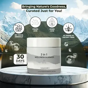 Wellness 3-in-1 Gummies, Pure Shilajit Gummies, Sea Moss Gummies, Ashwagandha Gummies, Herbal Supplements for  Natural Energy Booster, Immune Support Gummies, Stress Relief Gummies, Vegan Wellness Gummies, Gluten-Free , Vegan freindly Healthcare Fitness