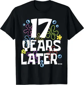 17 YEAR LATER SEVENTEEN 17 year Old Birthday Gifts Boy Girls T-Shirt top，cool tees，shirts women，100%cotton