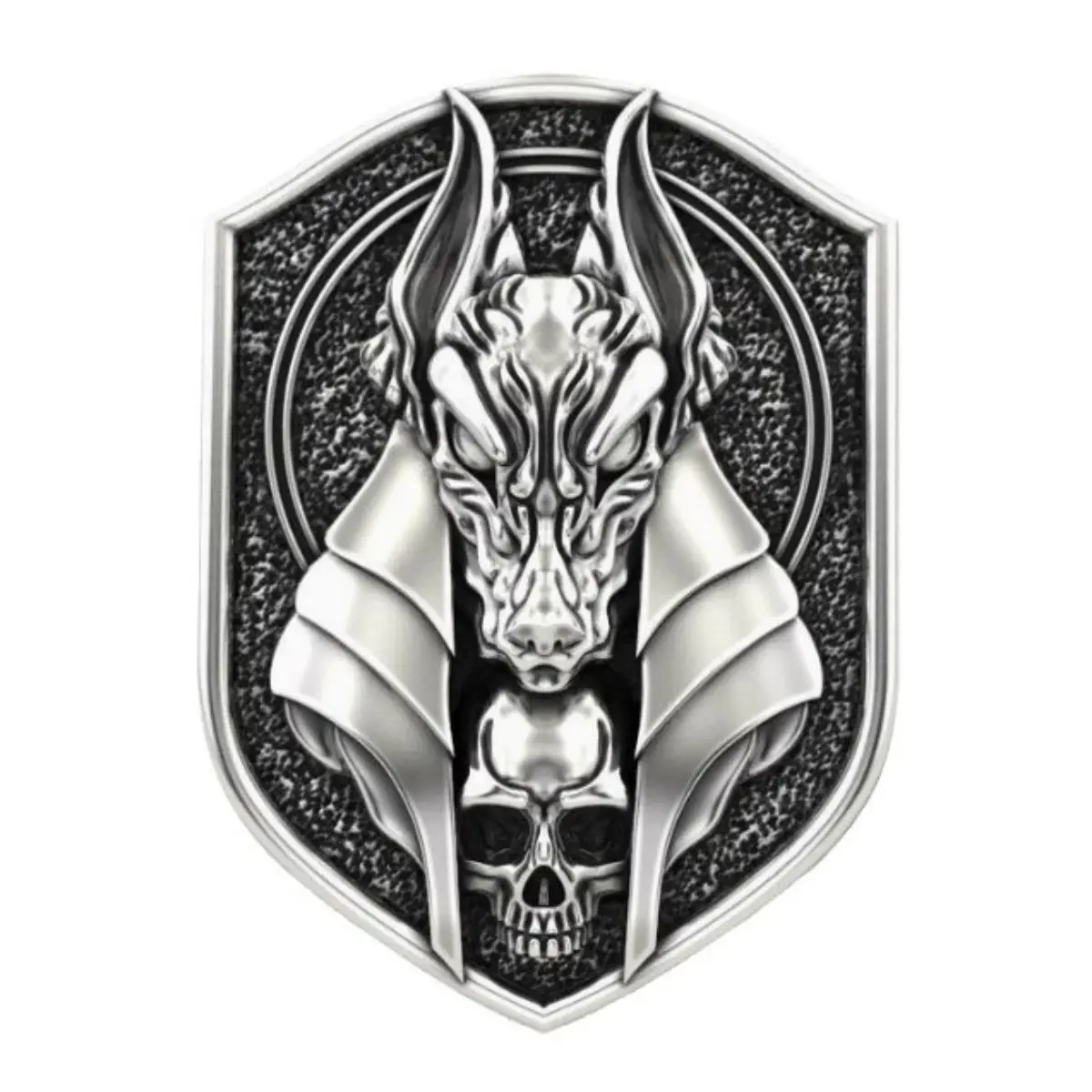 Ancient Egyptian Mythology Anubis Skull Ring Men's Ring Domineering Single Index Finger Ring Hip Hop Personality Trend